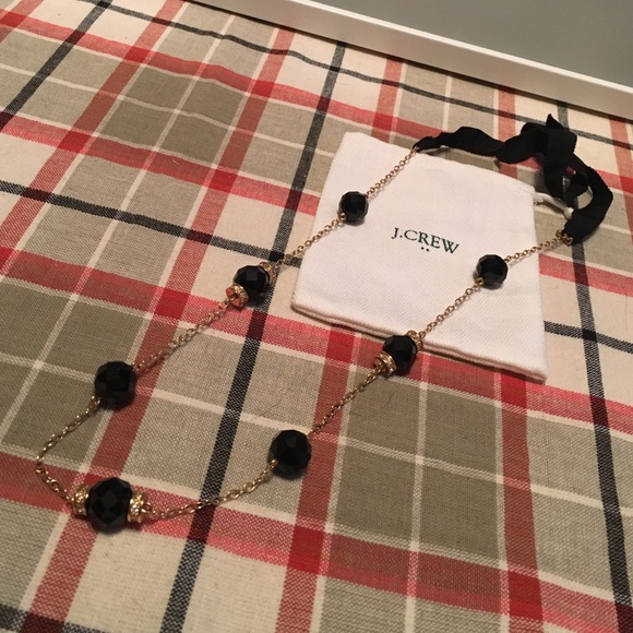 J. Crew black beads necklace
