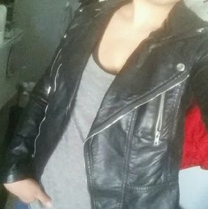 // Faux Leather Moto Jacket //