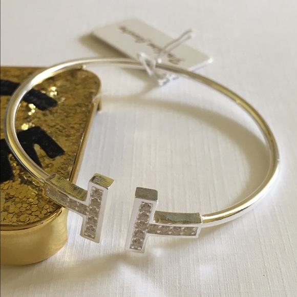 SALE Rhinestone Cuff Line Bracelet - Picture 2 of 4