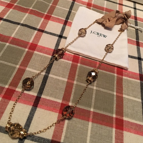 J. Crew cream champaign colored sparkle necklace
