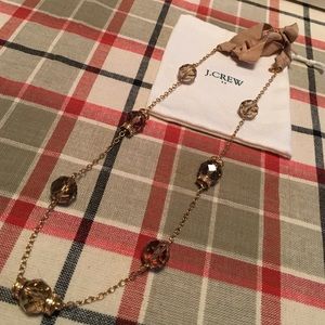 J. Crew cream champaign colored sparkle necklace