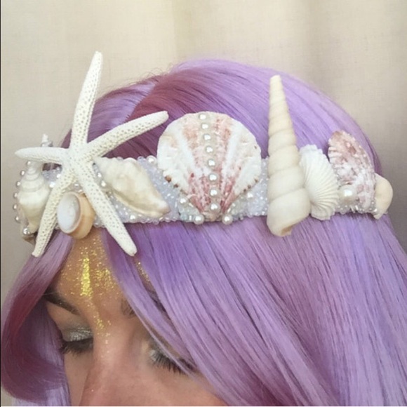 *SOLD* Pearly Mermaid Crown - Picture 2 of 3