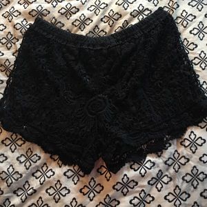 Lace Black Shorts
