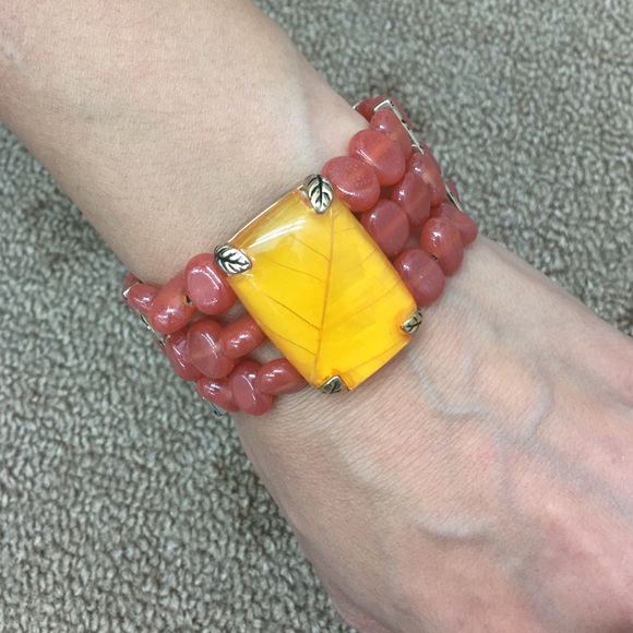 Monet Cuff Leaf Bracelet