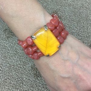 Monet Cuff Leaf Bracelet