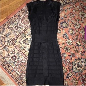 French Connection Black Body Con Dress