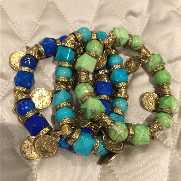 3 Beaded Turkish bracelets
