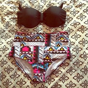 High waisted swim suit 💕🙌🏻