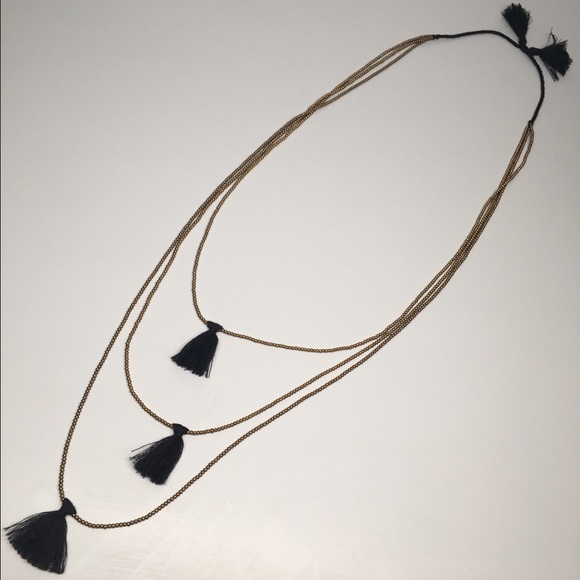 Tiered Tassel Statement Necklace