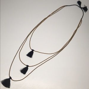 Tiered Tassel Statement Necklace