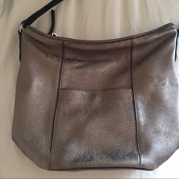 Distressed leather Cole Haan cross body bag