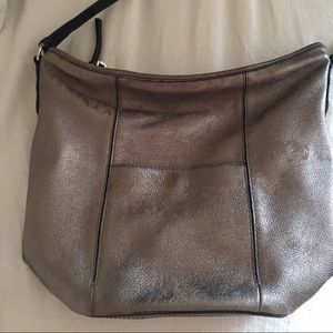 Distressed leather Cole Haan cross body bag