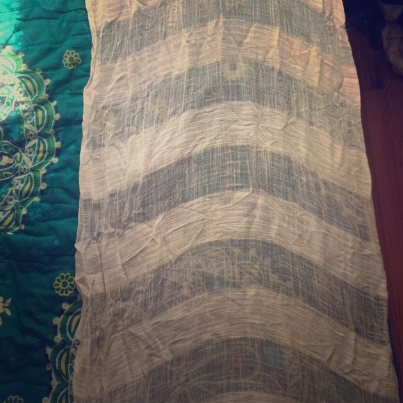 Gauzy off white shawl-scarf