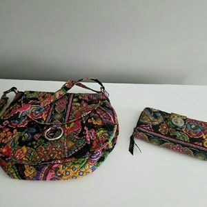 Vera Bradley purse and wallet set