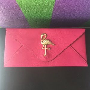 MudPie Pink Flamingo Clutch