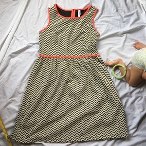 Cotton Chevron Pattern Dress