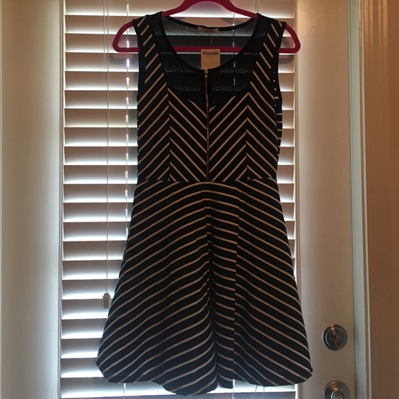 Very cute strip and mesh dress!!