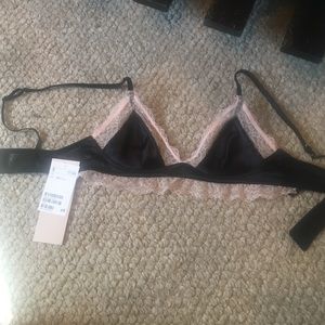 H&m leather and lace bralette