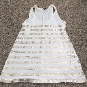 Express gold sequin tank