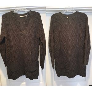 Oversized Wool Cable Knit Sweater