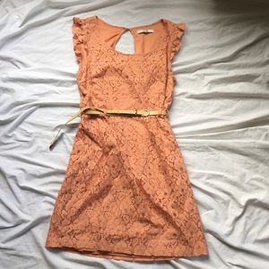 Adorable nude pink lace dress