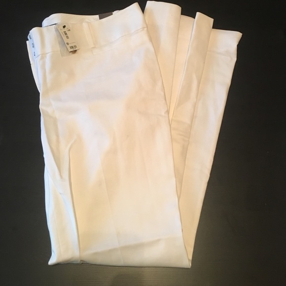 White boot cut pants from The Limited