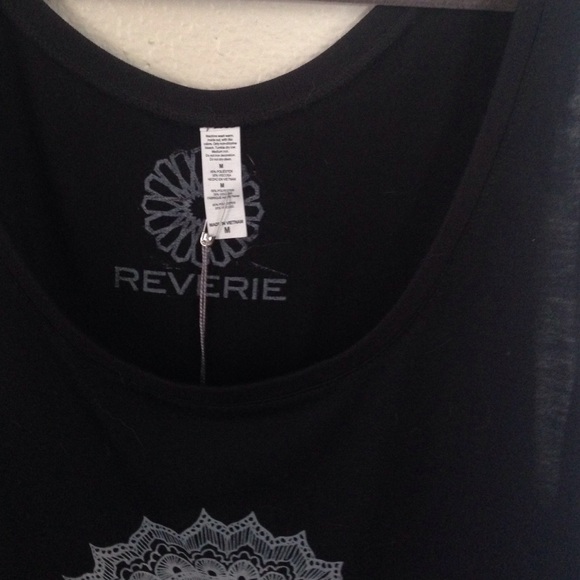 Reverie Mandala Crop Tank in Black - Picture 3 of 3