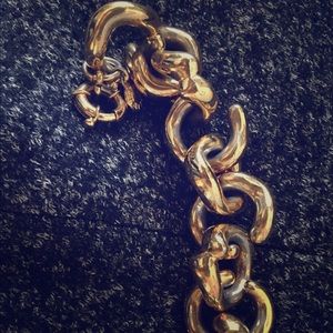 J Crew chunky gold statement bracelet