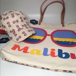 Jonathan Adler Canvas Beach Tote & Baseball Cap