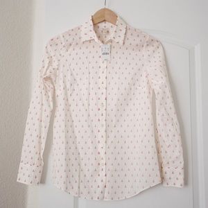 J.Crew Anchor Print button up XS NWT