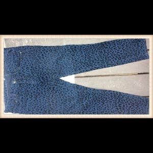 Free People Leopard Print Corduroy Type Jeans.