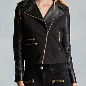 ❣️❣️SOLD ❣️❣️True Religion Mix Media Moto Jacket