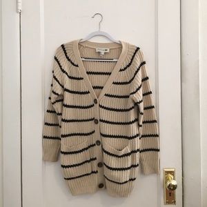 Chunky Striped Cardigan