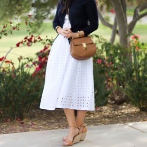 J.Crew White Eyelet skirt NWOT