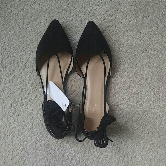 NWT Lace up ballet flats
