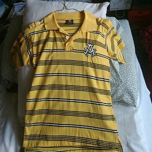 Akademiks collared shirt with matching jeans boys