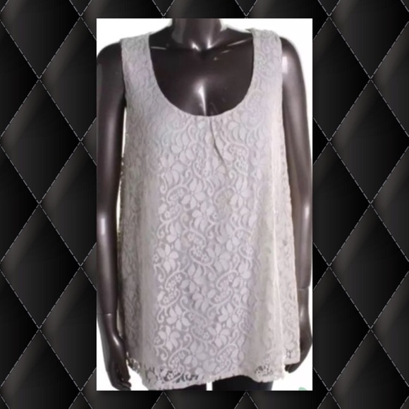 ⚡️💠CLEARANCE NWT INC Ivory Plus SZ Lace Top 1X💠