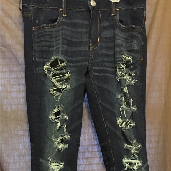 American eagle ripped skinny jeans. 10 Long - Picture 1 of 1
