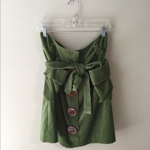 Anthropologie Elevenses Button Skirt