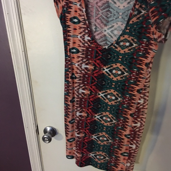 Tribal patterned mini dress
