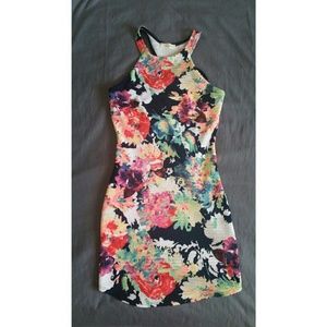 Floral Open back Dress