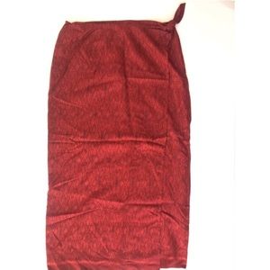 Ralph Lauren Maroon True Wrap Ikat Midi Skirt