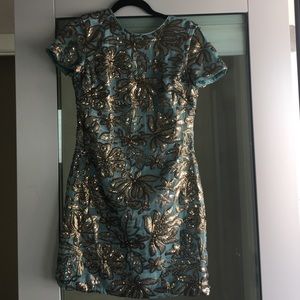 Mini Aqua with sequence dress