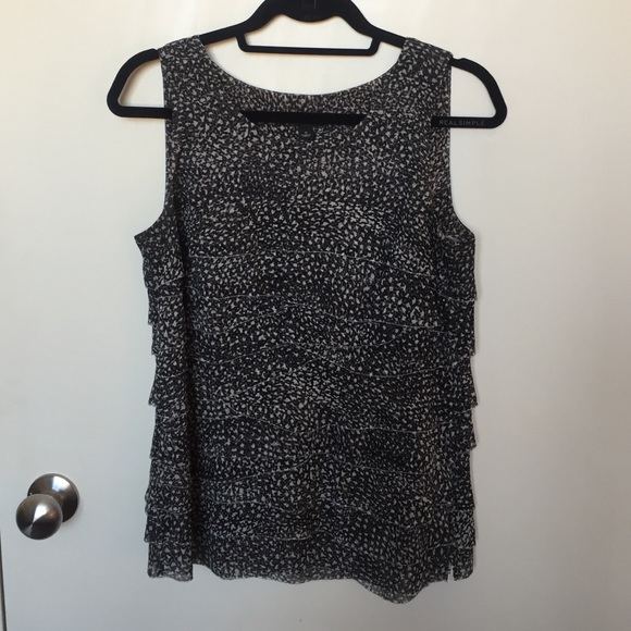 Printed tiered silk top - Picture 1 of 1