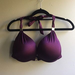 34DD Plum VS Halter Swim Top
