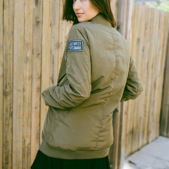 Olive Bomber Jacket - Picture 3 of 3