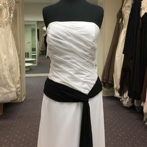 Black and white chiffon Gown