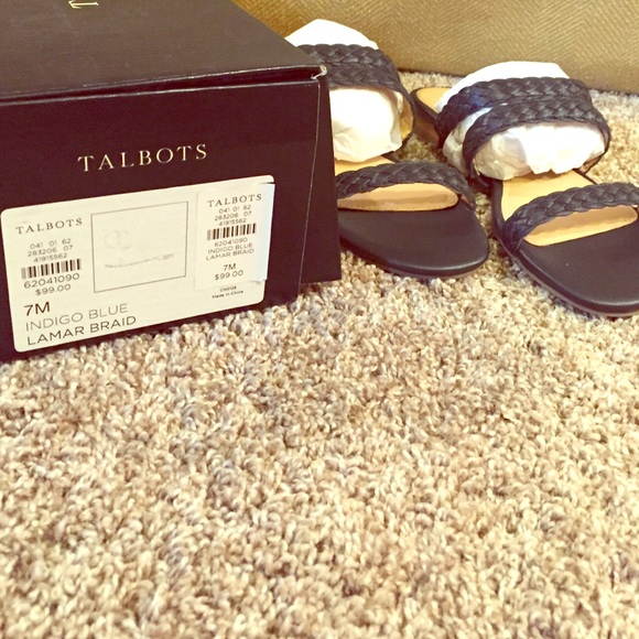 Talbots black leather sandals