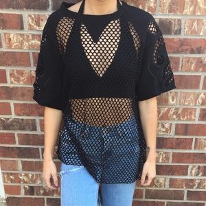 Navie short sleeved mesh shirt
