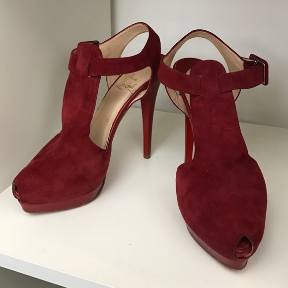 Christian Louboutin Shoes - Christian Louboutin Orlan platform T-strap RED